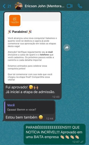 Depoimento de sucesso 1