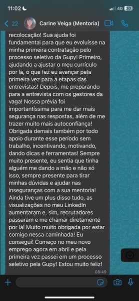 Depoimento de sucesso 2